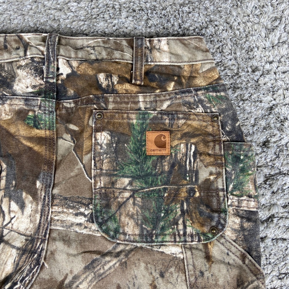 Vintage Carhartt Double Knee Realtree Camo Pant M 30x32 Brown Relaxed 101821-977
